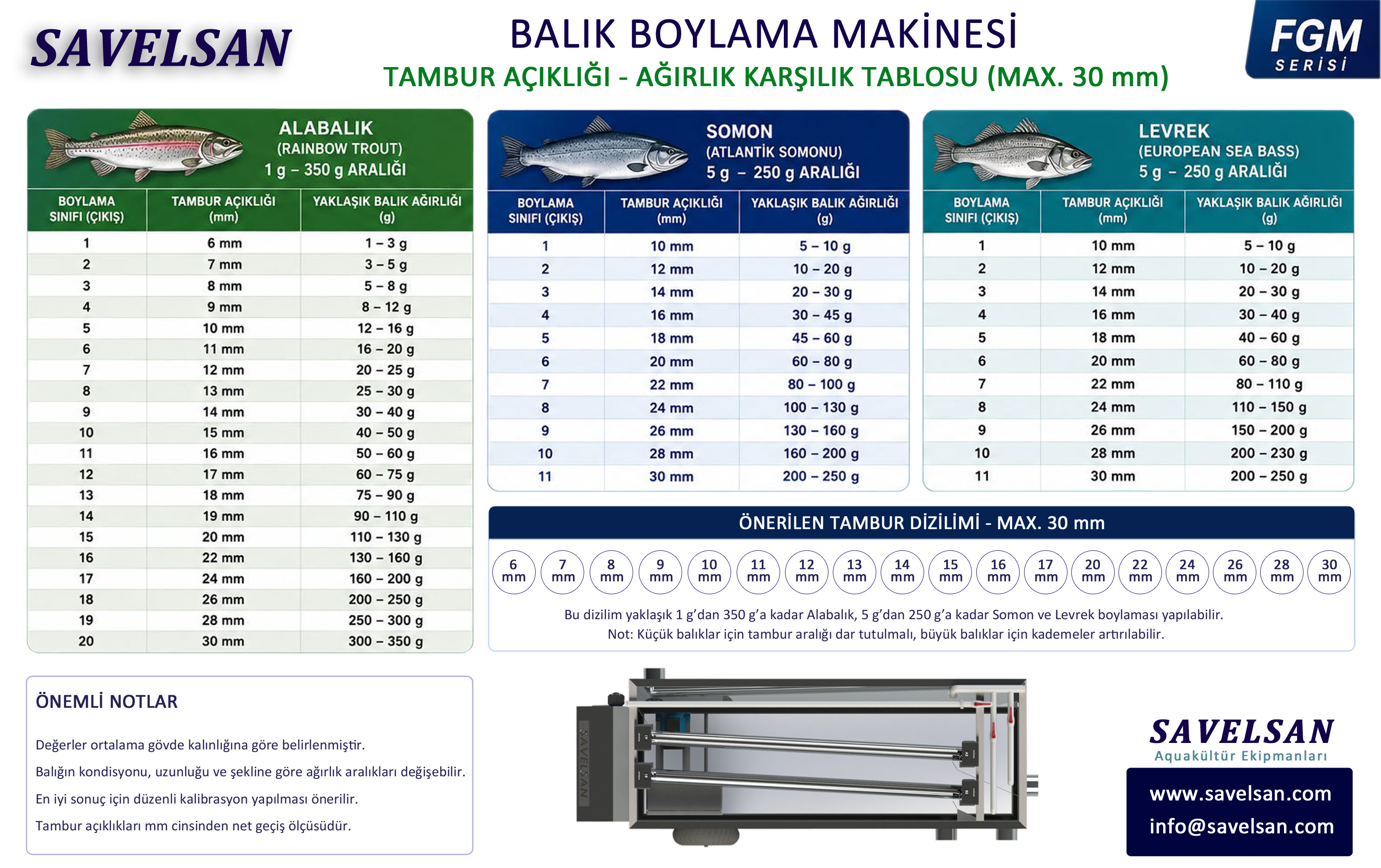 Yarı Otomatik Balık Boylama Ünitesi 